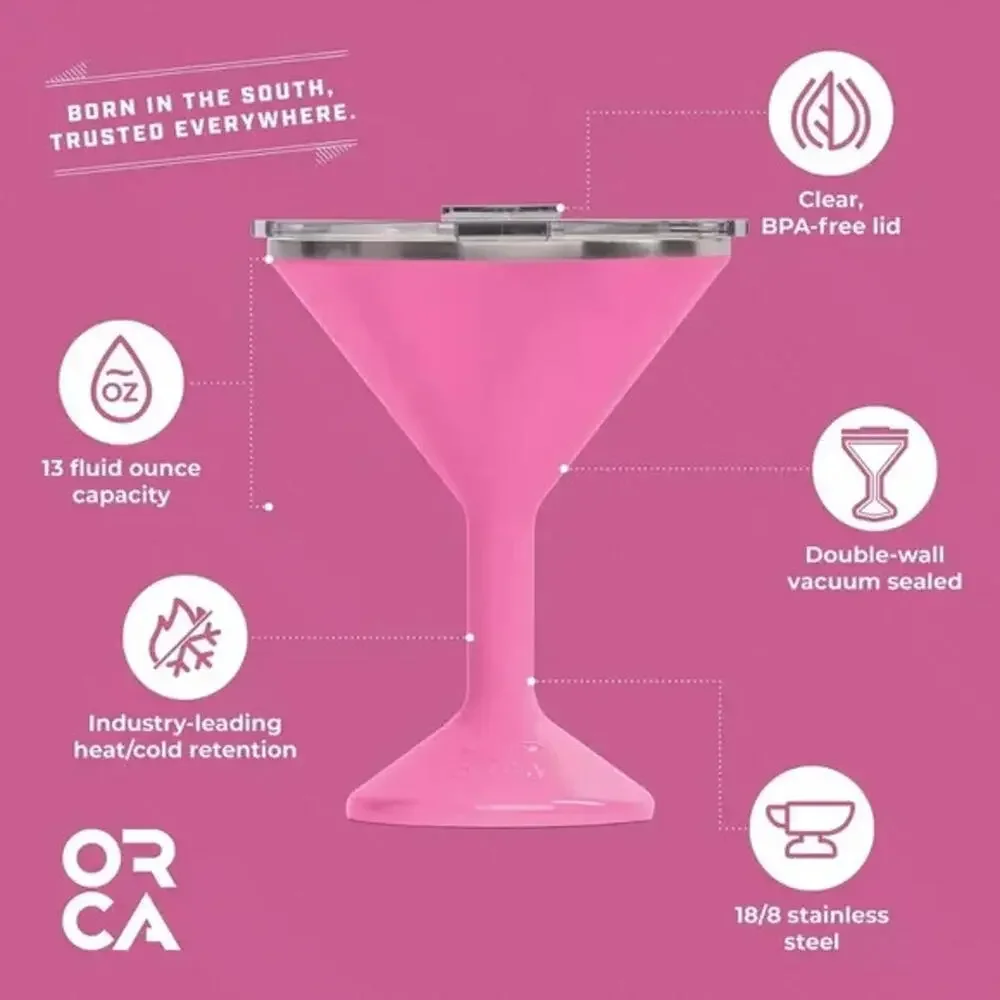 ORCA Tini 13oz Dusty Rose Stainless Steel  Martini Vacuum Insulated‎ Double Wall